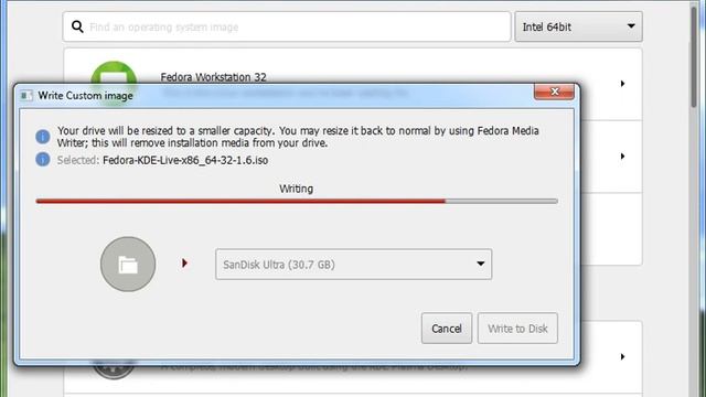 Membuat bootable disk Linux Fedora 32-64 Bit Menggunakan Fedora Media Writer. смотреть онлайн