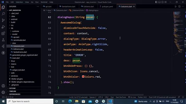 Flutter Inventori - Hapus data jenis di flutter dengan API PHP смотреть онлайн