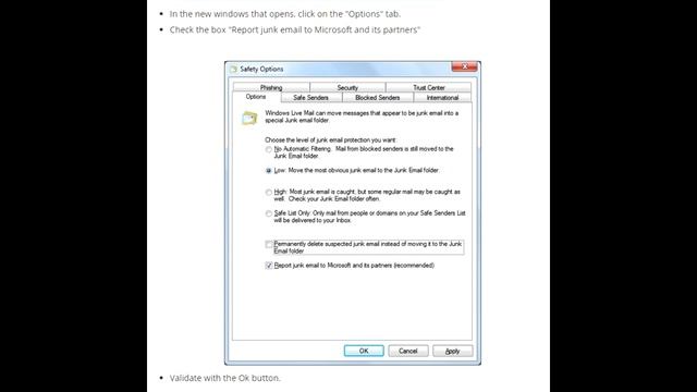 Windows Live Mail - Report junk email to Microsoft смотреть онлайн