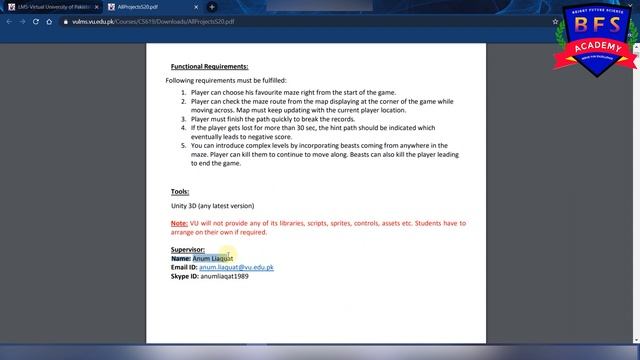 CS619 PROJECT SELECTION GUIDELINES | VIRTUAL UNIVERSITY | BY SAQIB NASIR | смотреть онлайн