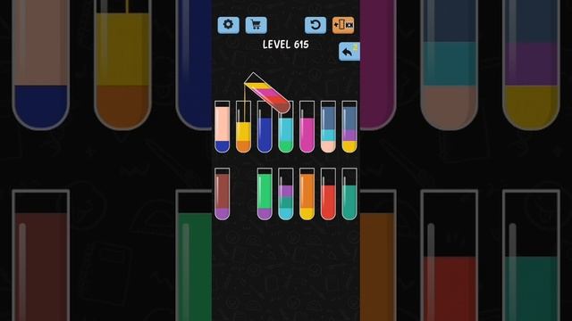 Water Color Sort Level 615 Walkthrough Solution IOS/Android