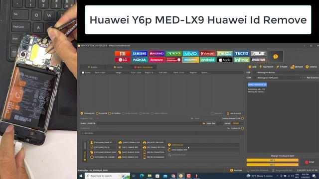 Huawei Y9p (MED-LX9) Huawei ID remove UnlockTool смотреть онлайн