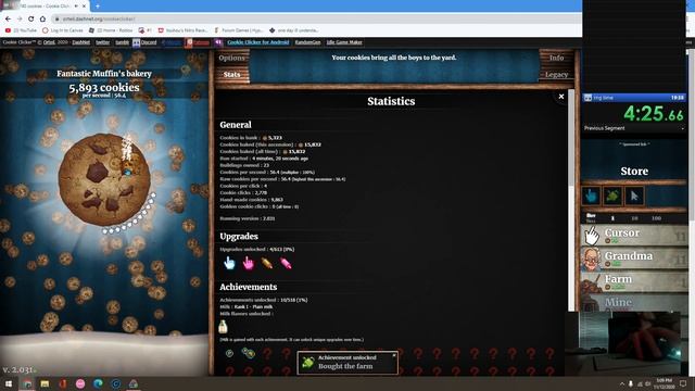 Cookie Clicker 8th On Leaderboard 9:19