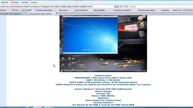 Windows 7 seven ultimate RTM 7600 descarga смотреть онлайн