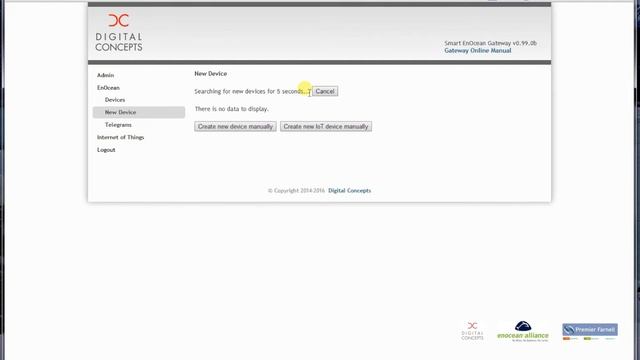 Smart EnOcean Gateway Window Contact Learn in смотреть онлайн