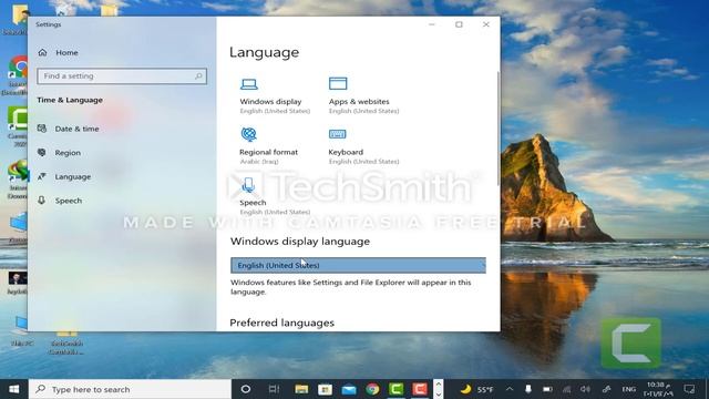 شرح كيفية تغيير لغة ويندوز 10 الى العربية Windows 10 - Change Display Language смотреть онлайн