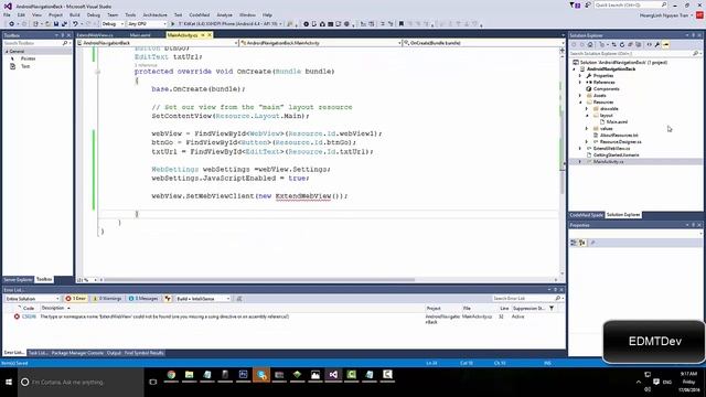 Xamarin Android Tutorial - Implementing Navigation Back in WebView смотреть онлайн