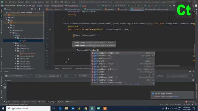 8- Authenticate with Firebase using Password-Based Accounts on Android Application смотреть онлайн