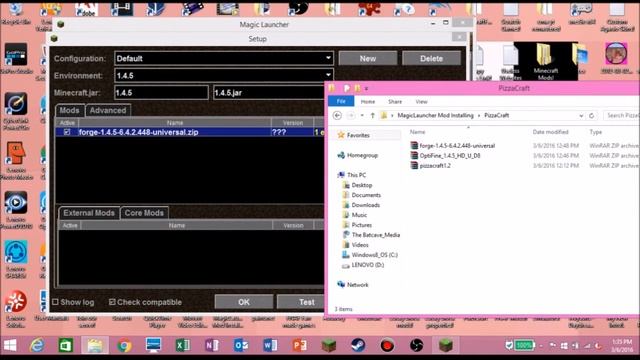 How to install the PizzaCraft mod in MagicLauncher in Minecraft 1.4.5 смотреть онлайн
