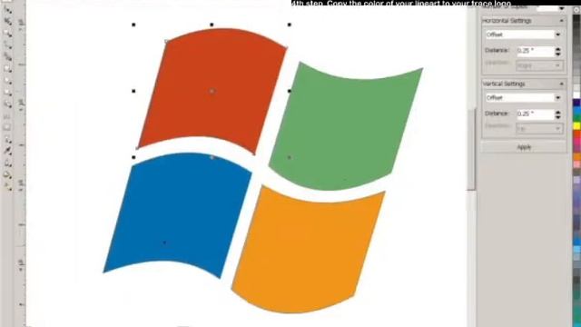 Tracing and designing windows logo using Corel Draw смотреть онлайн