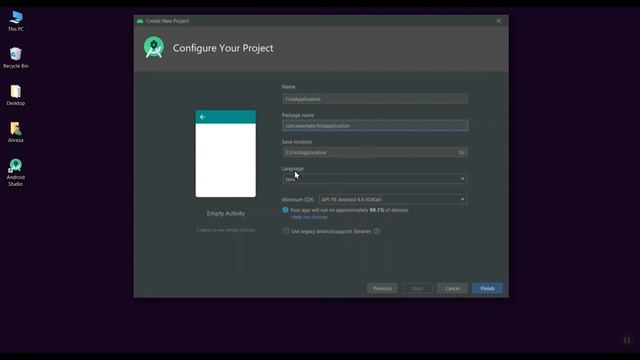 ساخت اولین پروژه در اندروید استودیو | New Project in Android Studio смотреть онлайн
