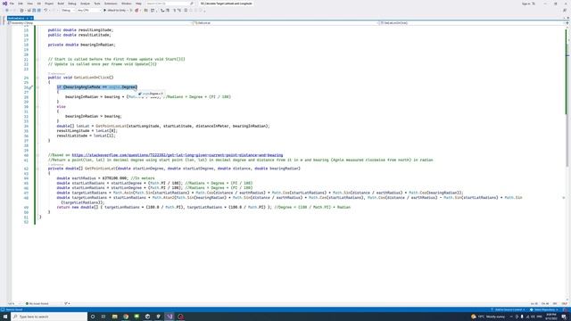 Calculate Target Latitude and Longitude from a Start Point, Distance and Bearing Using C# in Unity смотреть онлайн