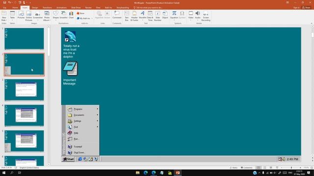 Windows 98 In PowerPoint смотреть онлайн
