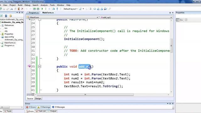 delegates using winform GUI C# смотреть онлайн