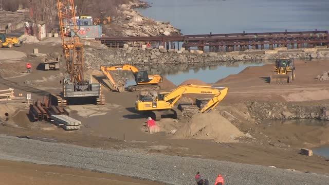 Керчь. Строительство моста. 30 января 2016 г. смотреть онлайн