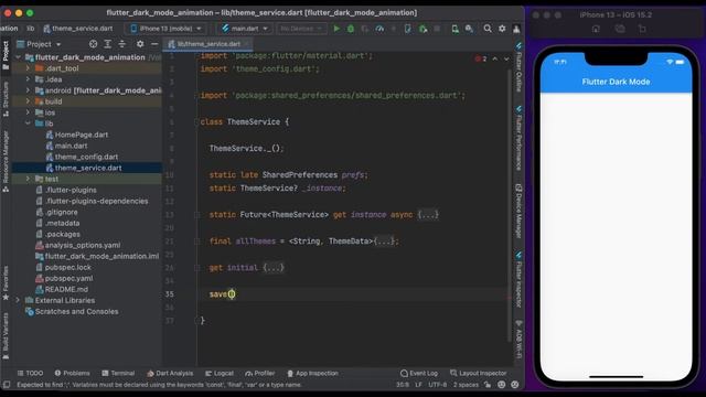 How to create Dark/Light Mode Animation in Flutter App? (Android & IOS) смотреть онлайн