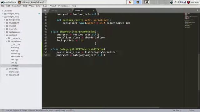 17 of 31. Django+Android tutorial. Create Blog. Api category list смотреть онлайн