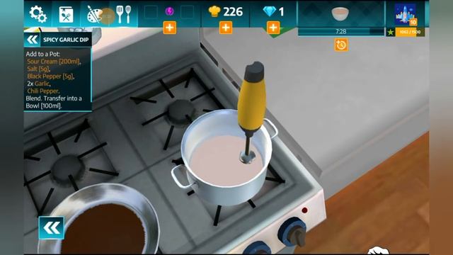 Cooking Simulator Mobile - Gameplay Spicy Garlic Dip 5 Star - Tutorial (iOS, Android) смотреть онлайн