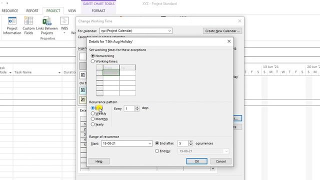 Microsoft Project - 2 (How to insert task and exception week) смотреть онлайн