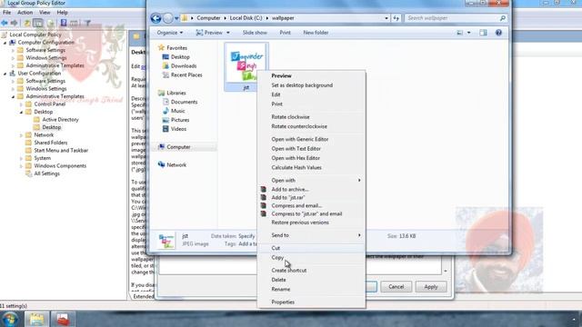 ✅ Group Policy | How to set Default Wallpaper in Windows 7 in Hindi смотреть онлайн