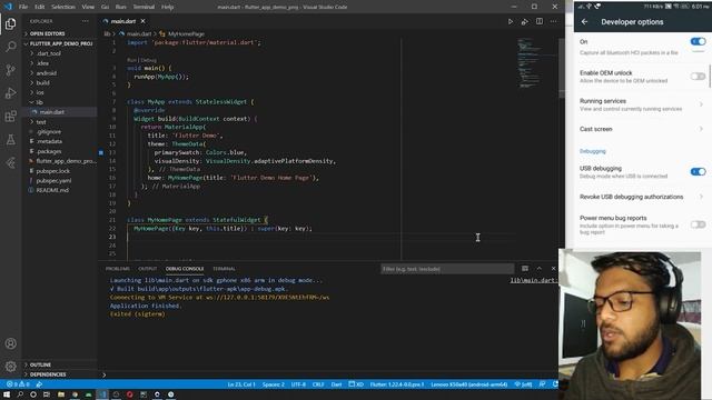 Setting Up a REAL DEVICE || #6 || Run FLUTTER APP on Real Android Device смотреть онлайн