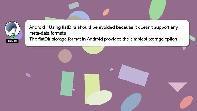 Android : Using flatDirs should be avoided because it doesn't support any meta-data formats смотреть онлайн