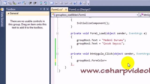 GroupBox Özellikleri Ders 34 -- www.csharpvideoluders.com -- смотреть онлайн
