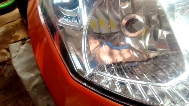 скутер. Racer Taurus установили светодиодные фары. работает ближний свет. и дальний свет. работает смотреть онлайн