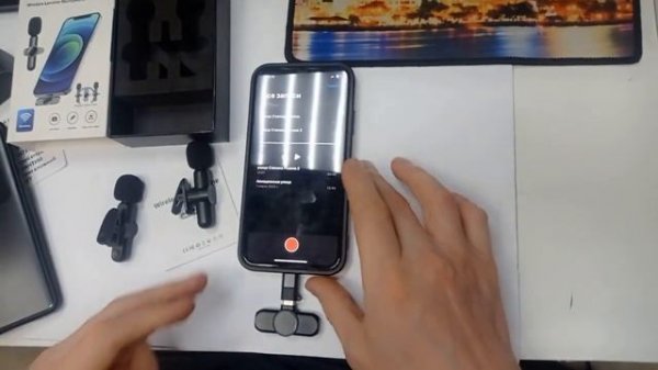 Обзор на Беспроводной петличный микрофон K3 Bluetooth Type-c Lightning