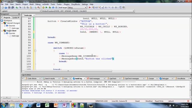 Windows.h C++ Tutorial 4: Preforming Button Actions смотреть онлайн