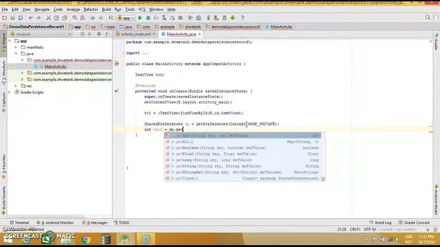 Android Data Persistence -Share Preferences смотреть онлайн