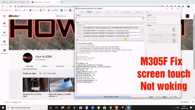 Downgrade samsung M305F Android 10 to 9 U3 and Fix Screen touch not working смотреть онлайн