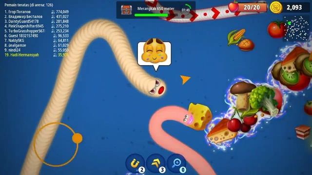 WormsZone.io 001 Slither Snake / Best Record Snake epic Zona Cacing.io - Ulang Rakus #55 смотреть онлайн