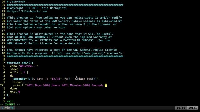 Christmas Count Down Linux Shell BASH Date Command Part 1 смотреть онлайн