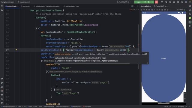 Jetpack Compose Navigation Animation