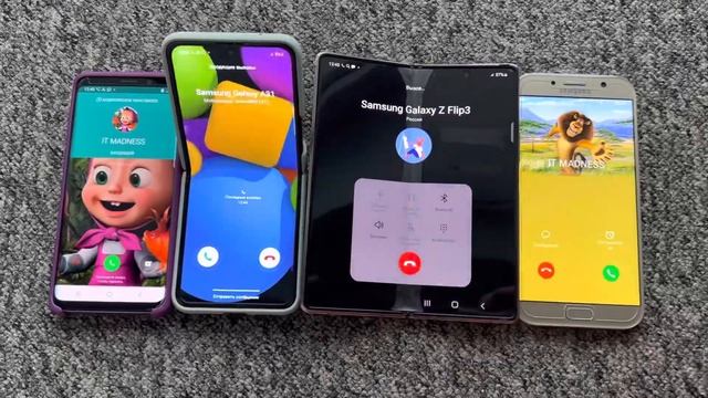 Incoming Call Galaxy Z flip 3 / Z fold 3 / A7 / S9 Android 12 Samsung & Fake WhatsApp смотреть онлайн