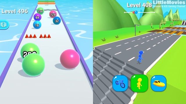 Ball Run 2048 | Shape-shifting - All Level Gameplay Android,iOS - NEW APK UPDATE смотреть онлайн