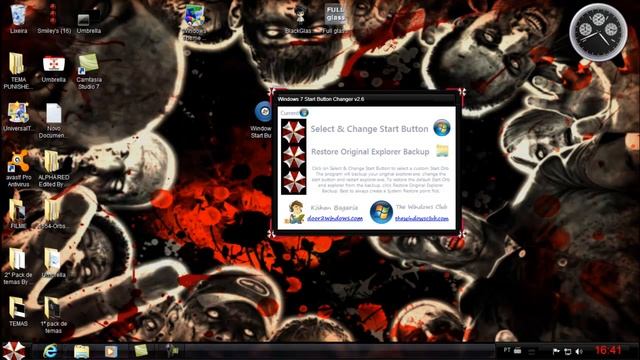 Como mudar a orb (menu iniciar) do windows 7 смотреть онлайн