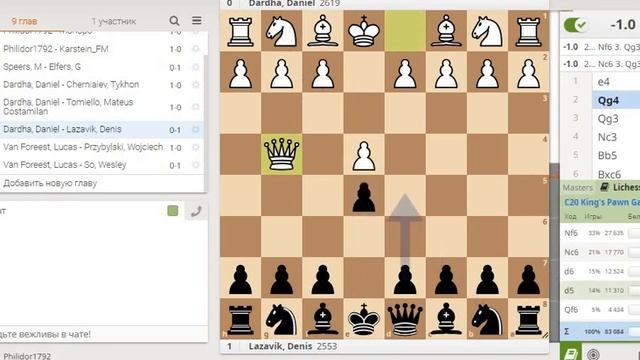 Секретное оружие бельгийского чемпиона (Бельгийская партия или Дебют Дарда) смотреть онлайн