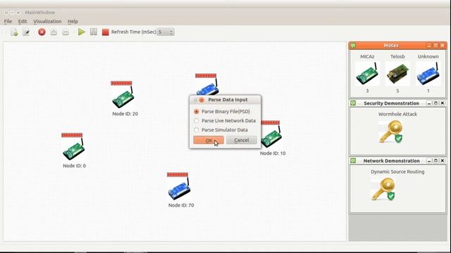 PROVIZ demo using Ti packet sniffer смотреть онлайн