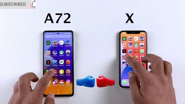 SAMSUNG A72 vs iPhone X Speed Test ram 💯 смотреть онлайн
