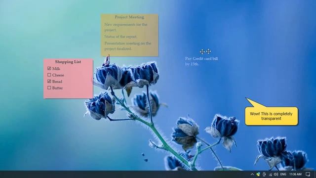 Windows: Creating fully transparent sticky notes on Windows desktop смотреть онлайн