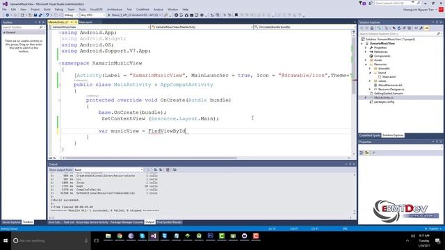 Xamarin Android Tutorial - Music View смотреть онлайн