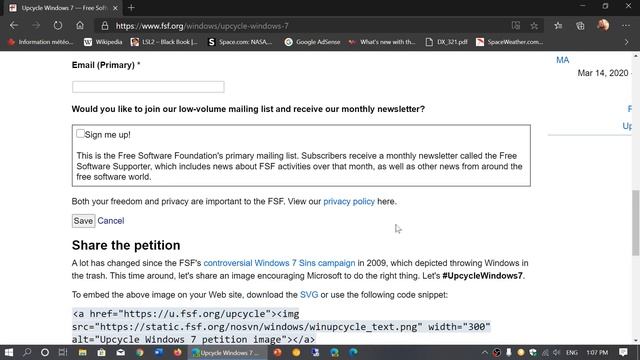 Upcycle Windows 7 Petition by Free Software Foundation January 28th 2020 смотреть онлайн