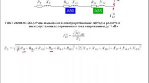 Расчёт токов короткого замыкания