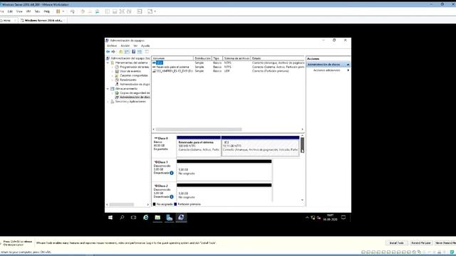 Raids 0, 1 y 5 en Windows server 2016 VMWARE смотреть онлайн