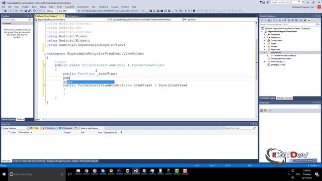 Xamarin Android Tutorial - Expandable Recycler View смотреть онлайн