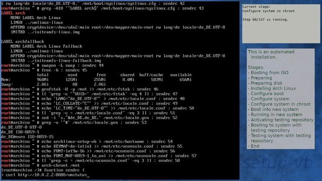 Arch Linux installation recording to kernel 6.2.0-arch1-1 (testing) смотреть онлайн