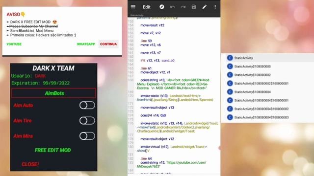 How To Make FreeFire Mod Menu FreeFire Ka Mod Menu How To Mod FreeFire Use Mt Manager PART4✔️ смотреть онлайн
